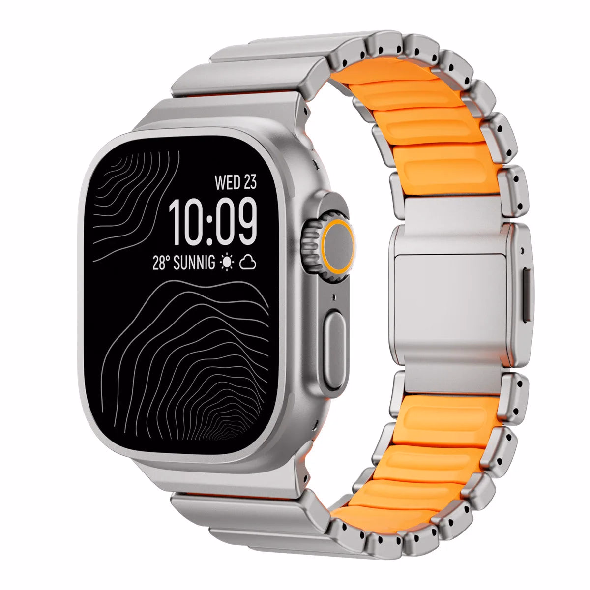 Titanium+Silicone Band for Apple Watch Ultra 3 49mm 46mm Luxury — image 7