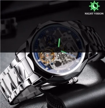 Forsining 199A Classy Design Skeleton Transparent Golden Stainless — image 5