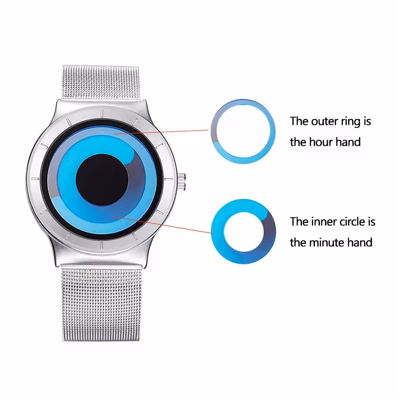 Sinobi S9659G Watch Business Dial Design Steel Mesh Band Sport — image 2