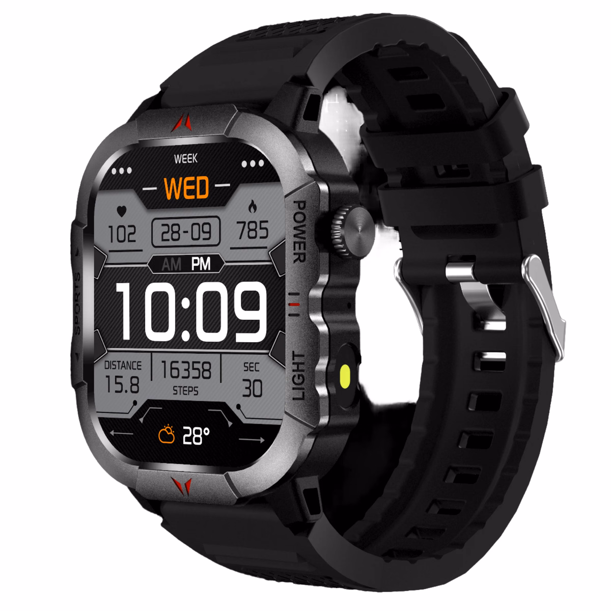 X31 New Smart LED Light Fitness Tracker Watch Square IPS Screen