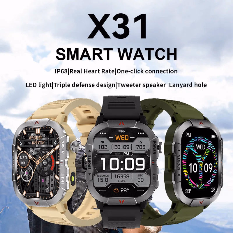X31 New Smart LED Light Fitness Tracker Watch Square IPS Screen — image 2