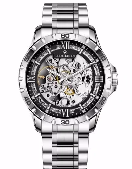 LOUIE JUELEN Men's Luxury Automatic Mechanical Watch 46mm Stainless — image 7