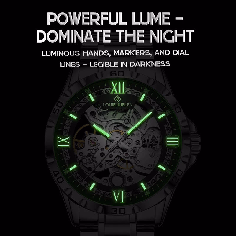LOUIE JUELEN Men's Luxury Automatic Mechanical Watch 46mm Stainless — image 4