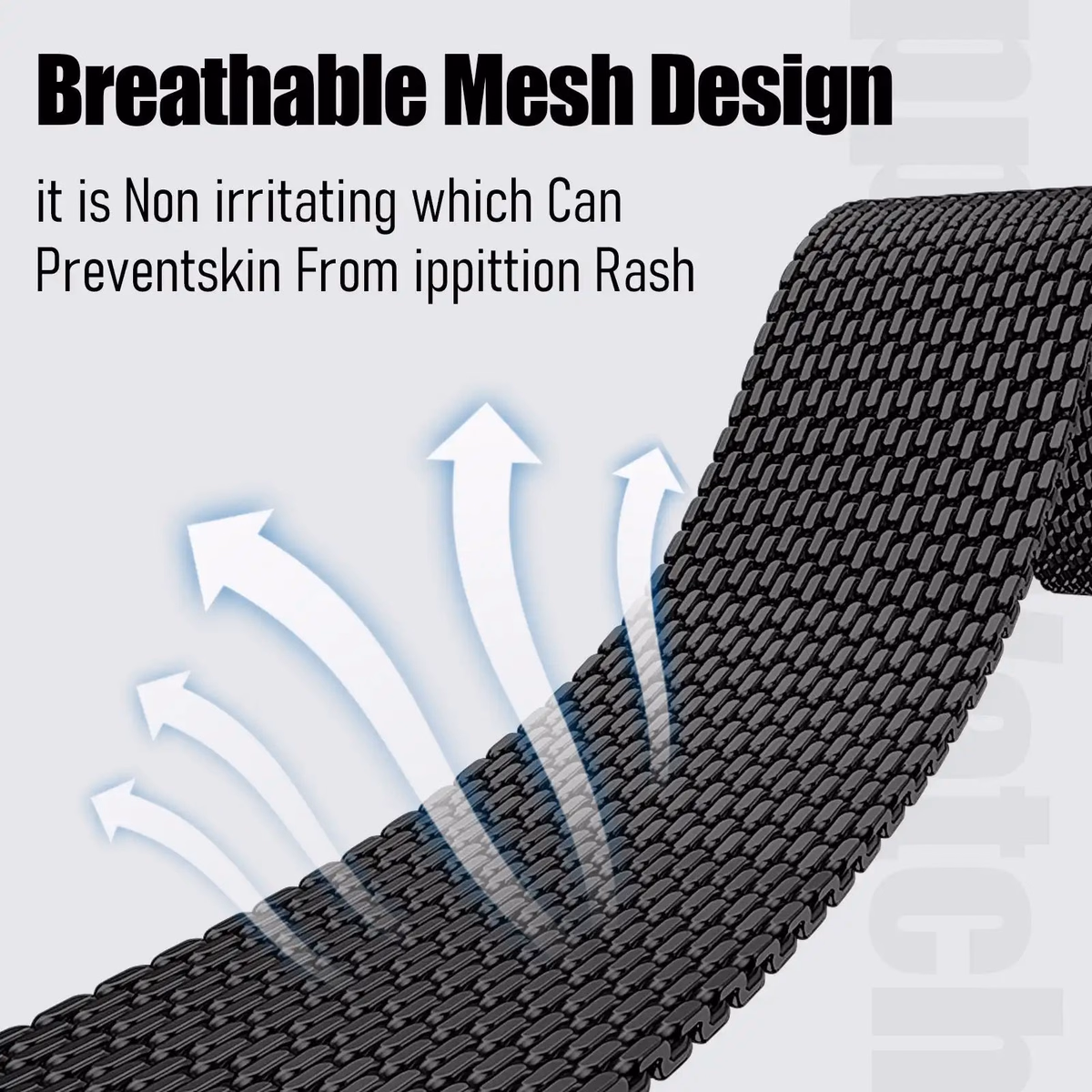 Casual Breathable Coarse Mesh Milanese Loop Magnetic Stainless for — image 3