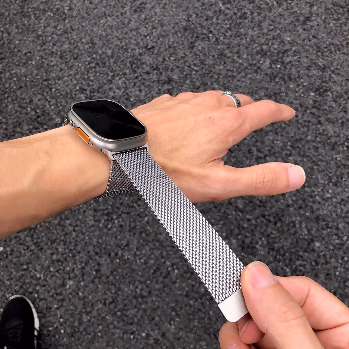 Casual Breathable Coarse Mesh Milanese Loop Magnetic Stainless for — image 4
