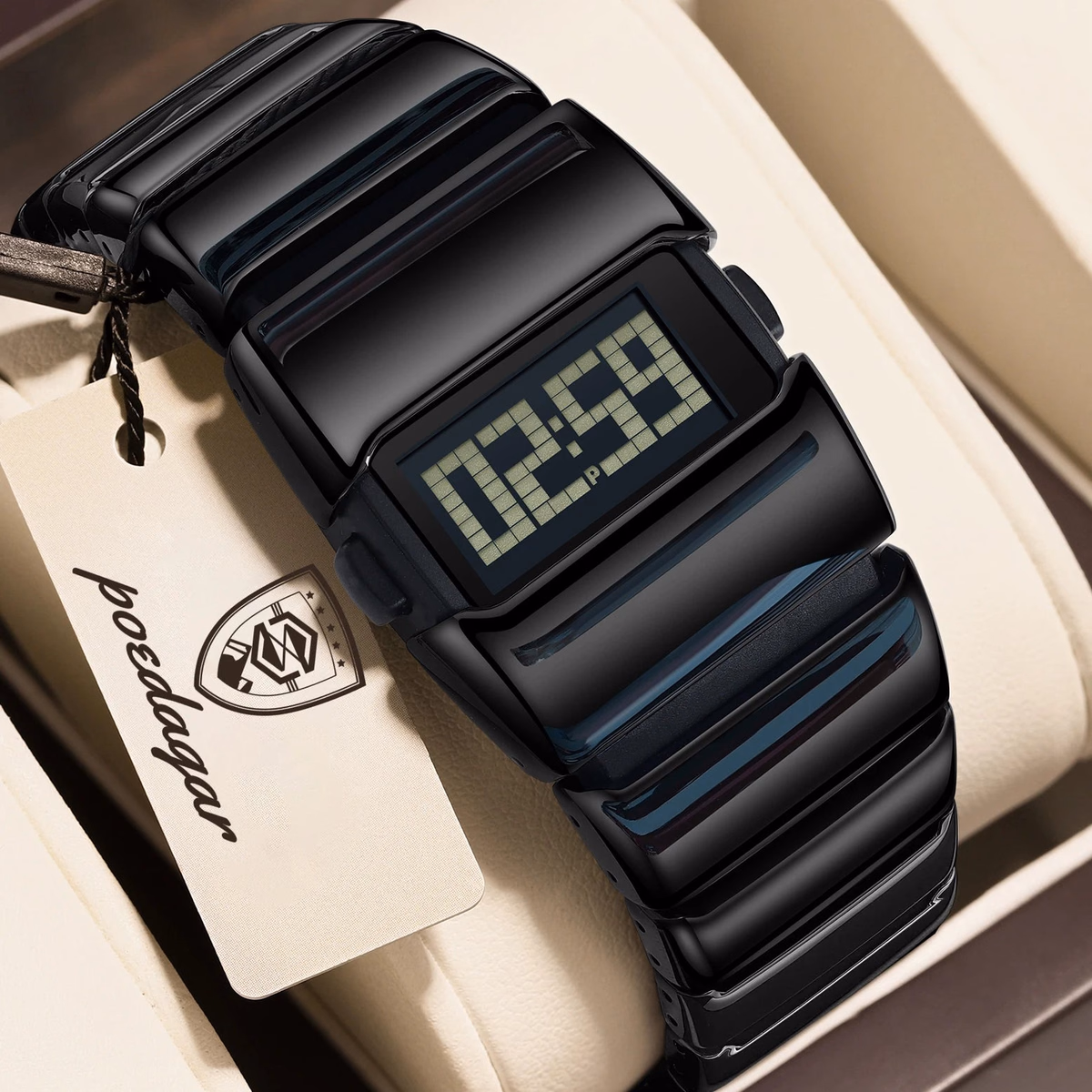 Poedagar E126 Creative LED Digital Watch Men Stainless Steel Strap — image 8