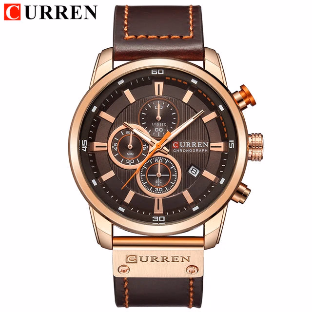 Curren 8291 Quartz Watch Men Leather Strap Sport Casual Watch — image 9