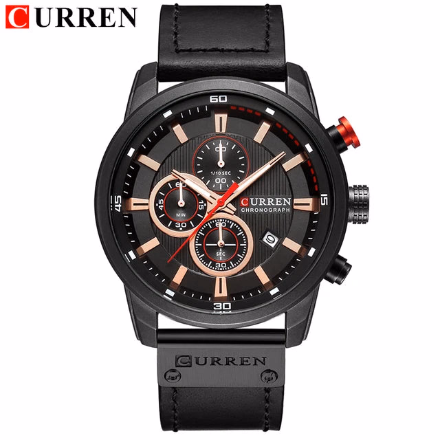 Curren 8291 Quartz Watch Men Leather Strap Sport Casual Watch — image 8