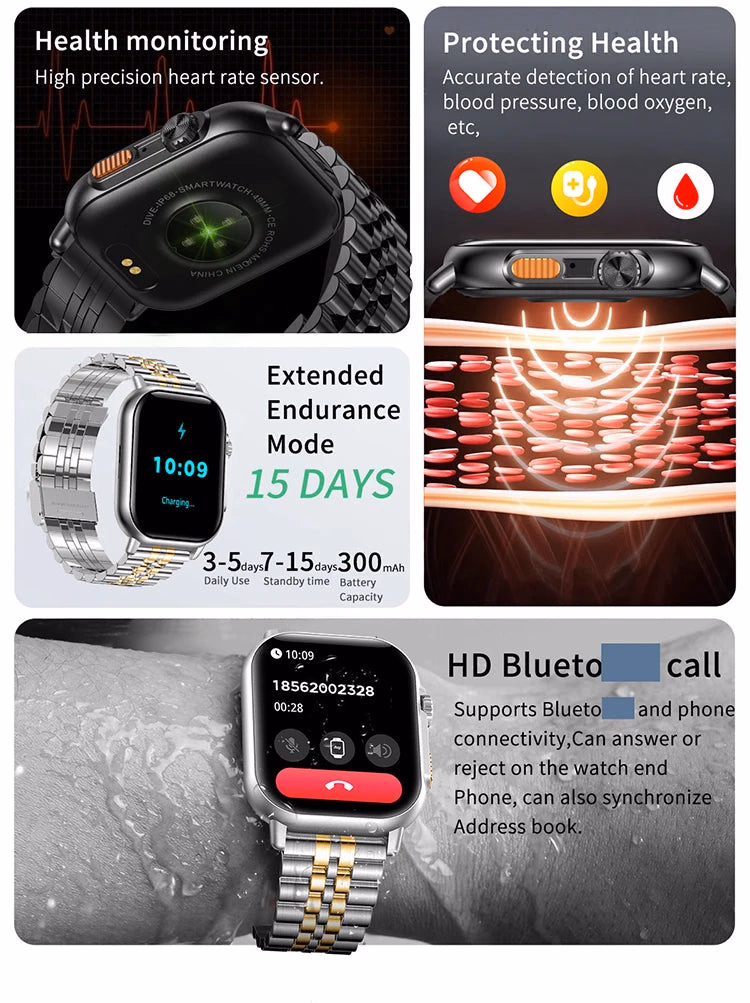 TK23 Pro Smart Watch BT Calling Steel Strap — image 5