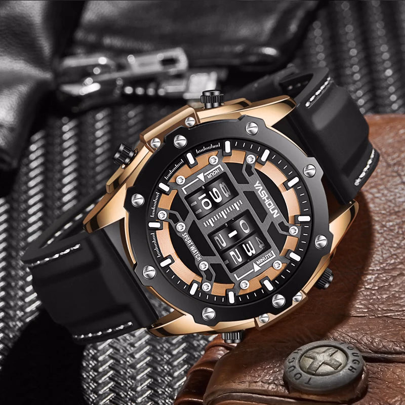 Trendy Personalized Multifunctional Men's Watch Sports Silicone Tape — image 4