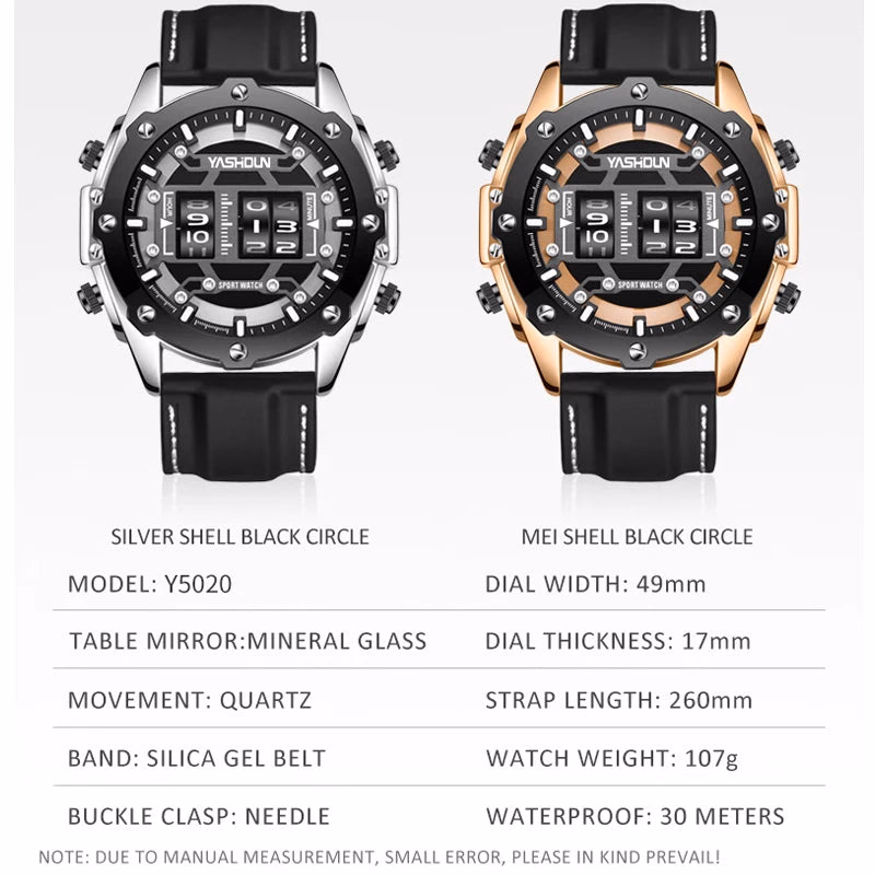 Trendy Personalized Multifunctional Men's Watch Sports Silicone Tape — image 6