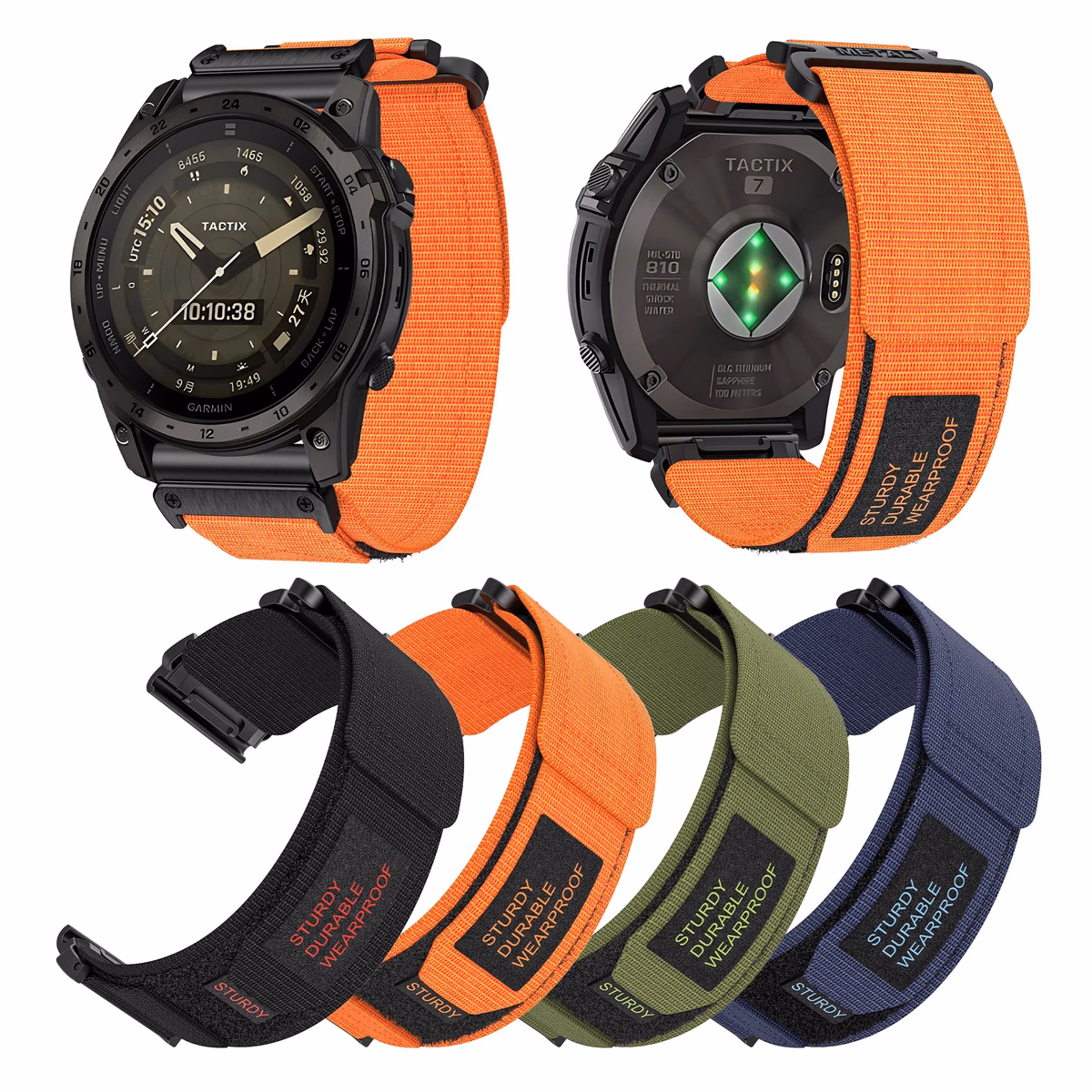 Chungming Outdoor Rugged Woven Nylon Sport Adjustable Watch Band — image 3