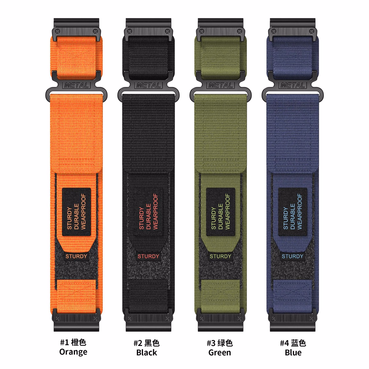 Chungming Outdoor Rugged Woven Nylon Sport Adjustable Watch Band — image 2