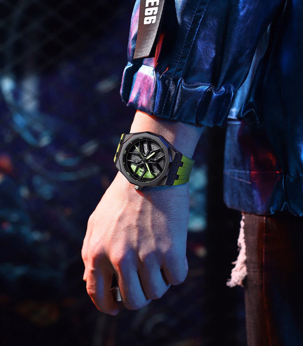 Original 3D Wheel Watch Waterproof Spinning Luxury Quartz Wrist Men Watch Rim Wristwatch Rotate 360 Man's Watches for RS Q8 — image 5