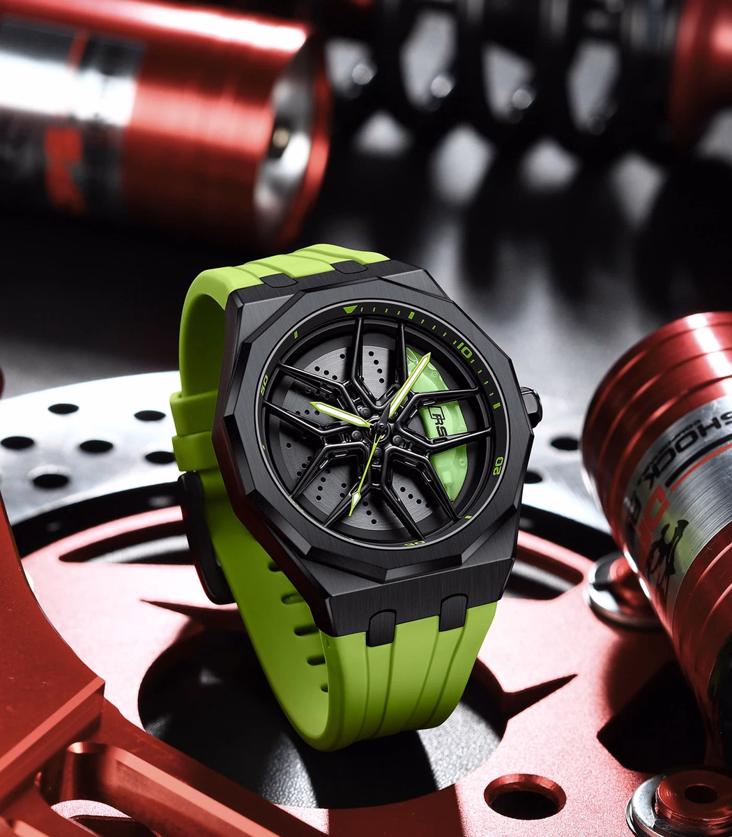Original 3D Wheel Watch Waterproof Spinning Luxury Quartz Wrist Men Watch Rim Wristwatch Rotate 360 Man's Watches for RS Q8 — image 3