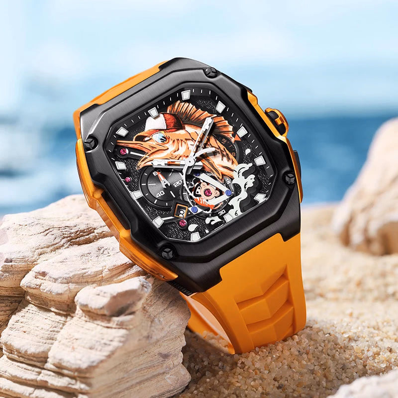 LILUOKE Super Luxury Man Watch Quartz Watches Waterproof Hot Style for Man Fishing Watch Sea Fishing — image 2