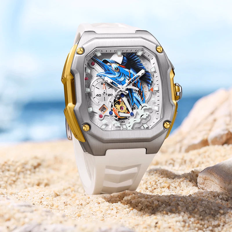LILUOKE Super Luxury Man Watch Quartz Watches Waterproof Hot Style for Man Fishing Watch Sea Fishing