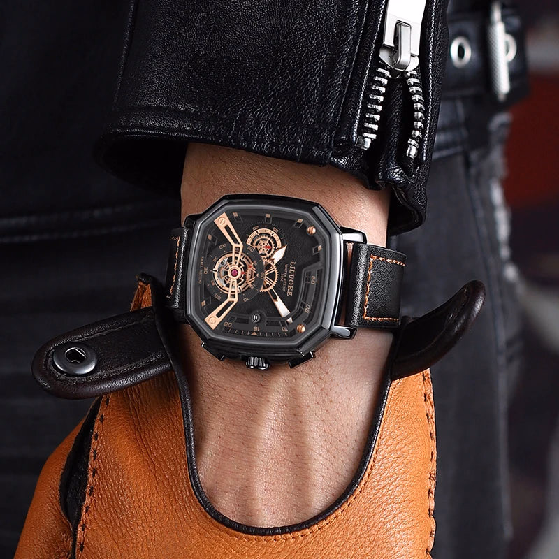 LILUOKE Man Watch Quartz Movement Waterproof Watches for Man Summer Watch Rejos Classic Model — image 3