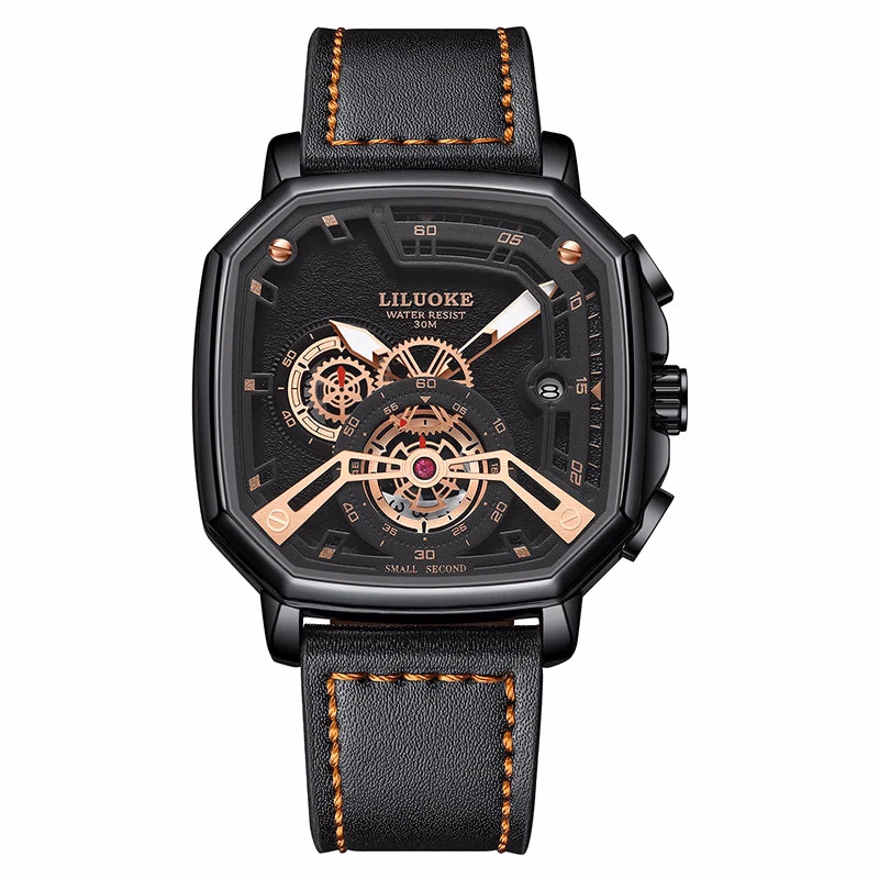 LILUOKE Man Watch Quartz Movement Waterproof Watches for Man Summer Watch Rejos Classic Model — image 9