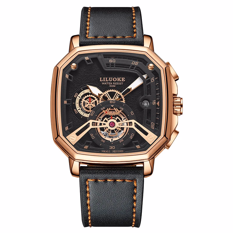 LILUOKE Man Watch Quartz Movement Waterproof Watches for Man Summer Watch Rejos Classic Model — image 7