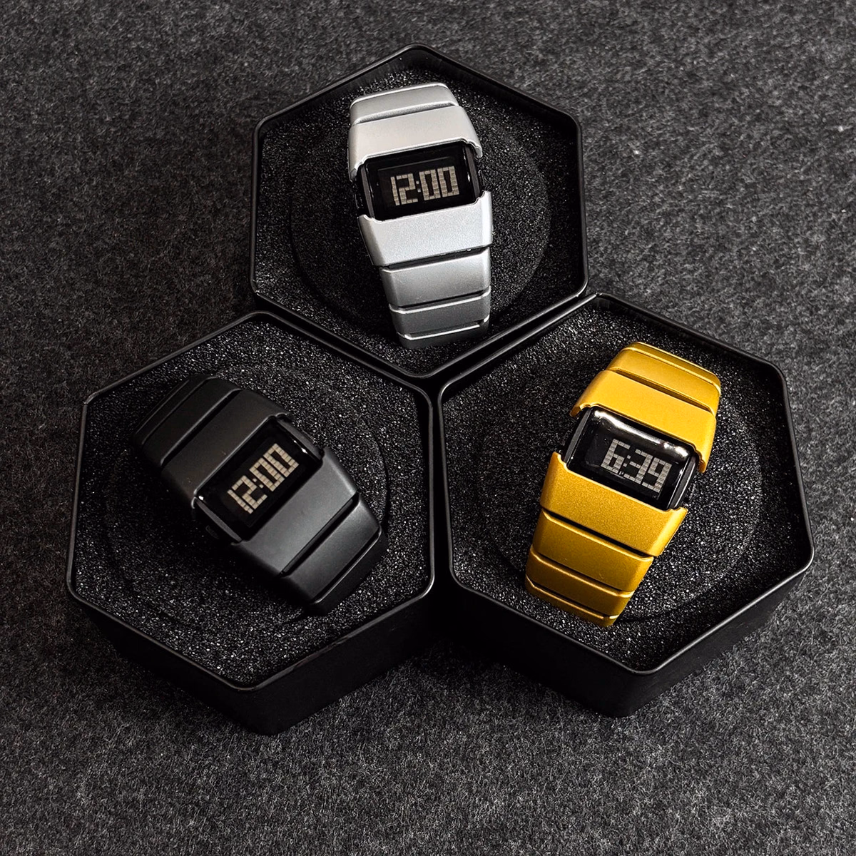 Men's Retro Y2K Block Digital Display Square Watch — image 6