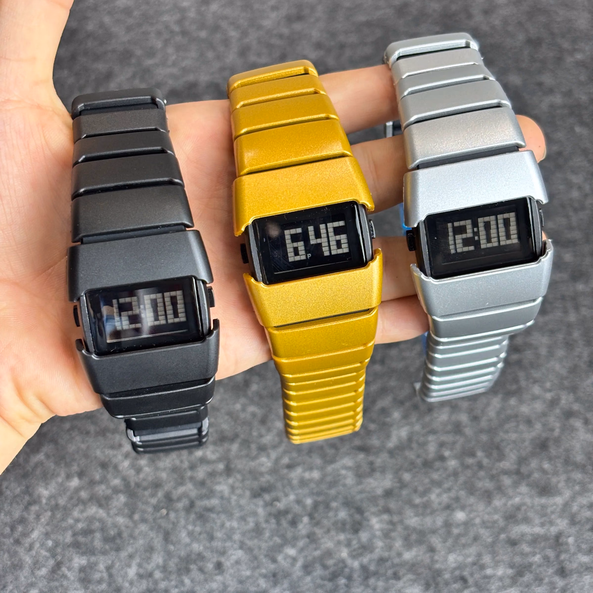 Men's Retro Y2K Block Digital Display Square Watch — image 4