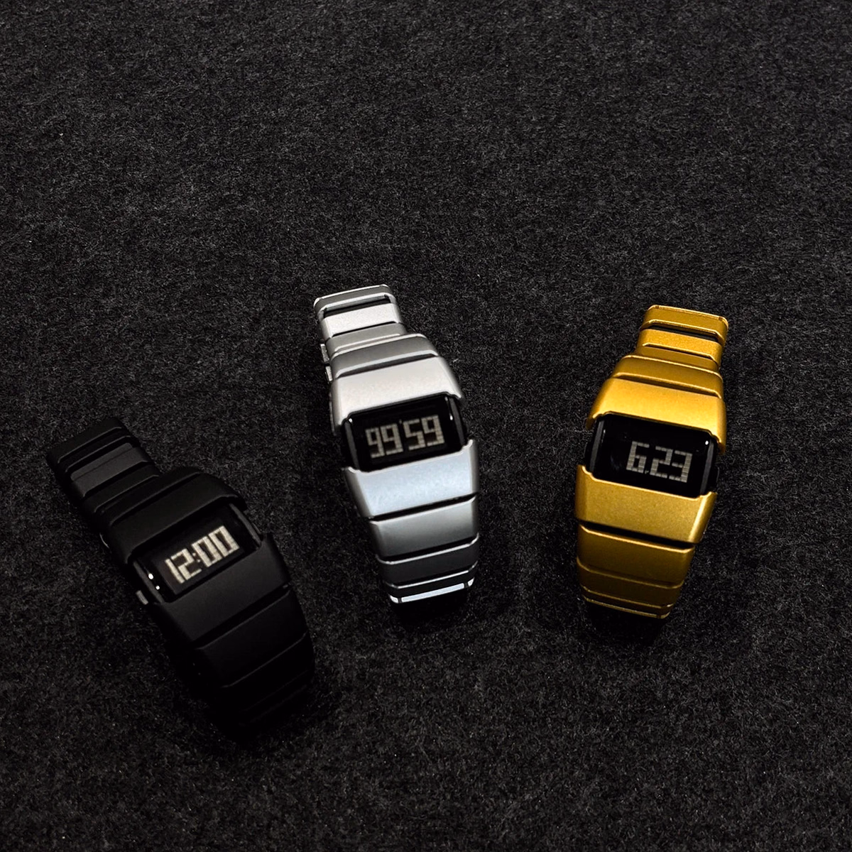 Men's Retro Y2K Block Digital Display Square Watch — image 5
