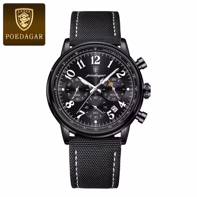 Luxury Silver Blue Quartz Chronograph Watch for Men — image 11