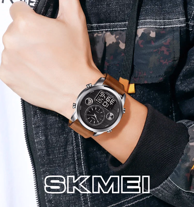 Skmei 1653 Analog Digital Leather Watches — image 2