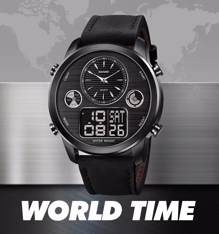 Skmei 1653 Analog Digital Leather Watches — image 5