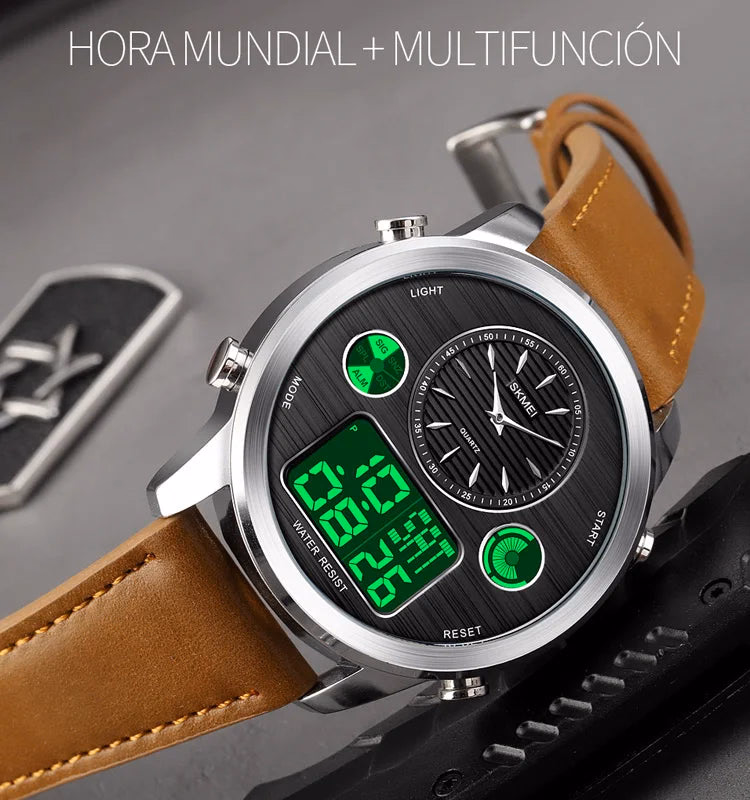 Skmei 1653 Analog Digital Leather Watches — image 3