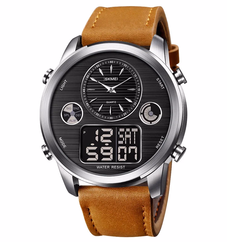 Skmei 1653 Analog Digital Leather Watches — image 7