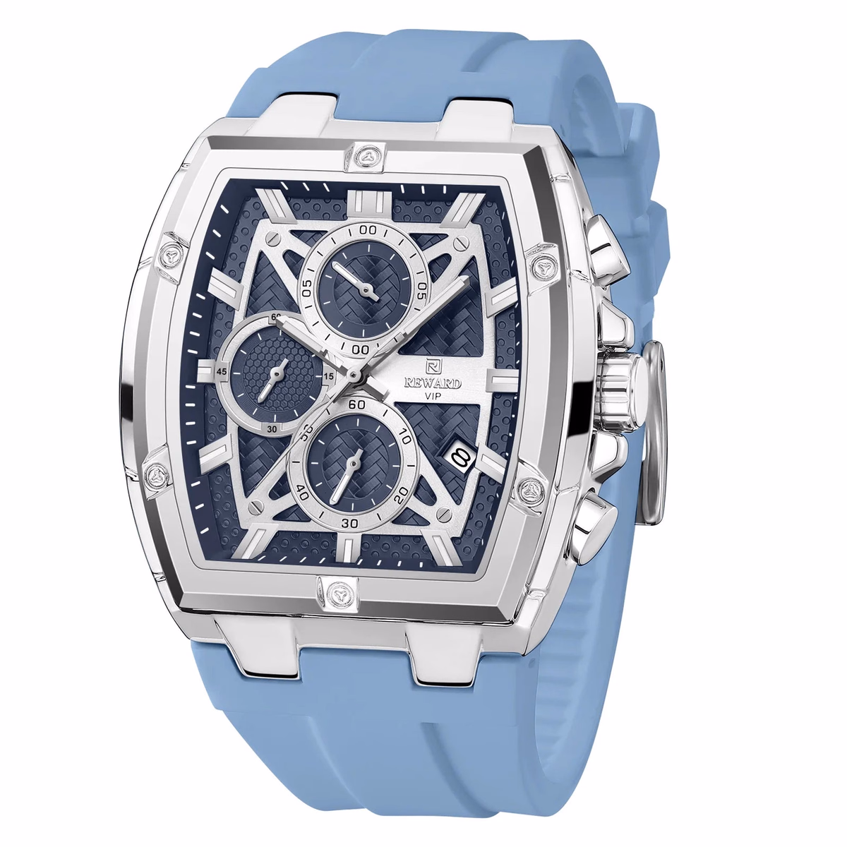Luxury Men's Square Quartz Watch with Calendar — image 3