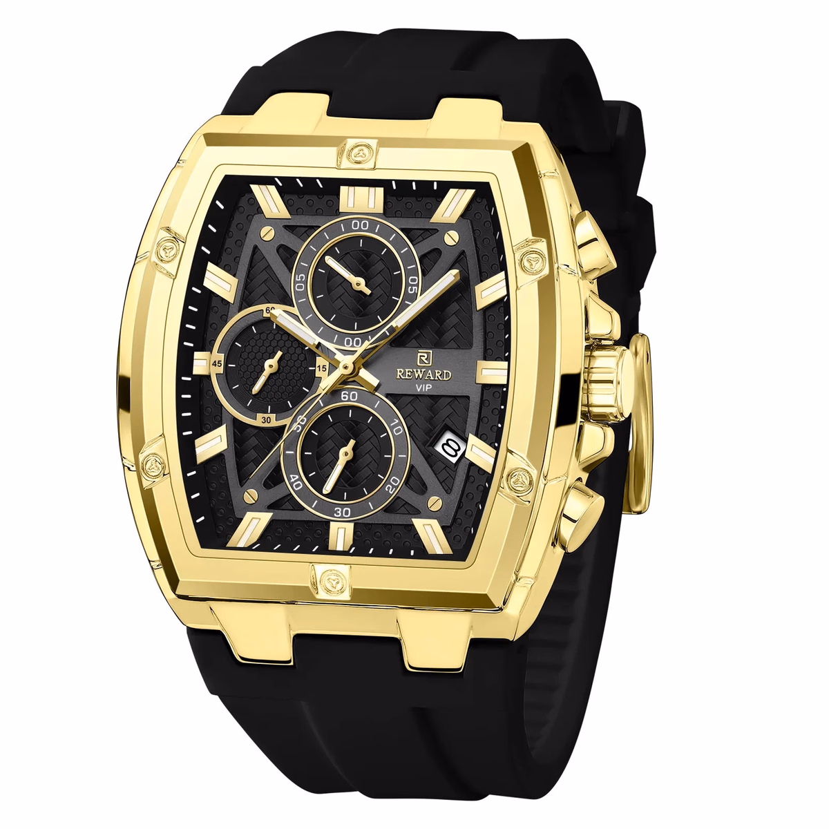Luxury Men's Square Quartz Watch with Calendar — image 2