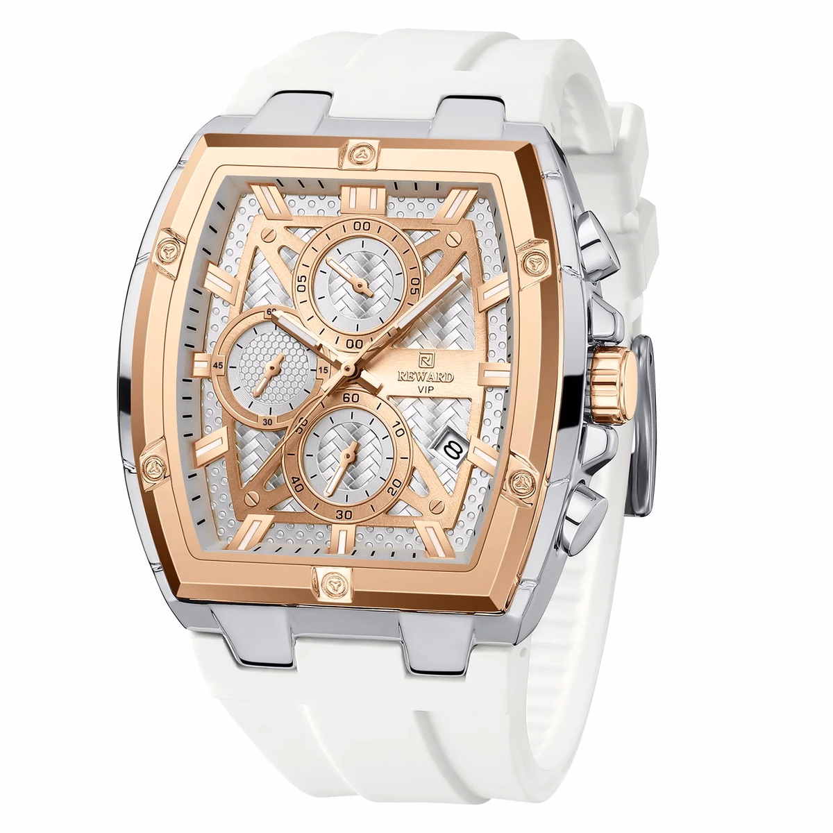 Luxury Men's Square Quartz Watch with Calendar — image 4