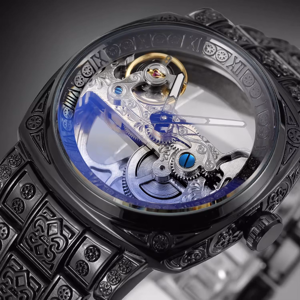 Luxury Men's Skeleton Mechanical Watch — image 4