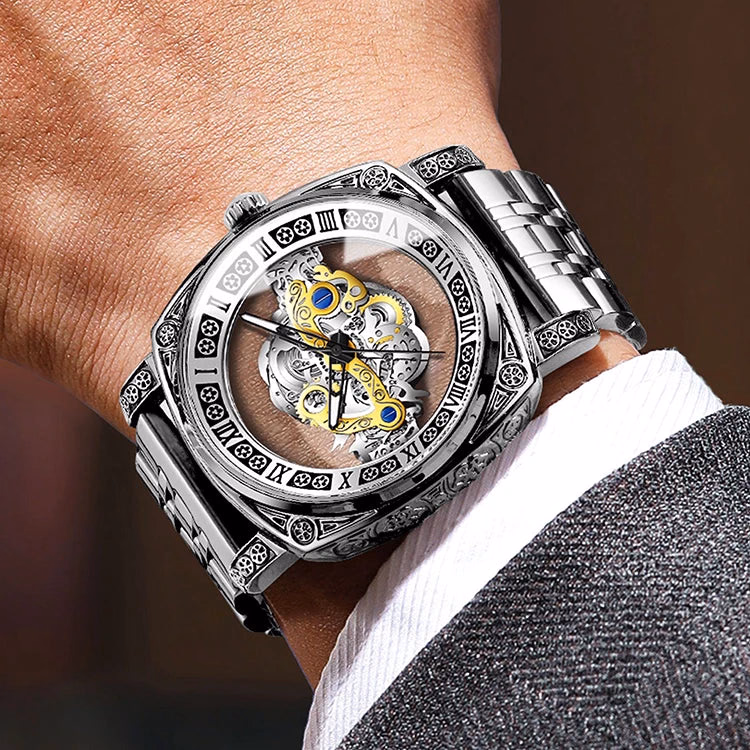 BINBOND Retro Carved Quartz Luxury Luminous Watch — image 2