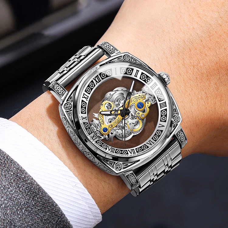 BINBOND Retro Carved Quartz Luxury Luminous Watch — image 3