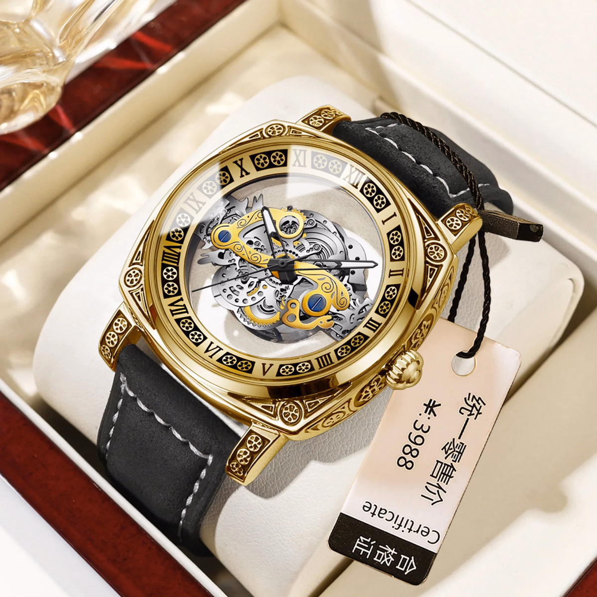 BINBOND Retro Carved Quartz Luxury Luminous Watch — image 12