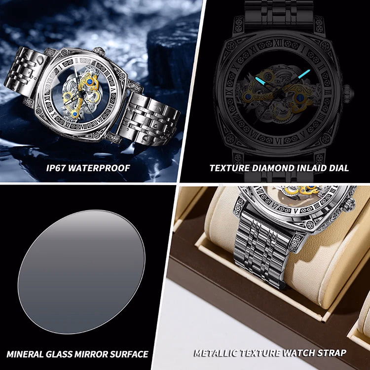 BINBOND Retro Carved Quartz Luxury Luminous Watch — image 6