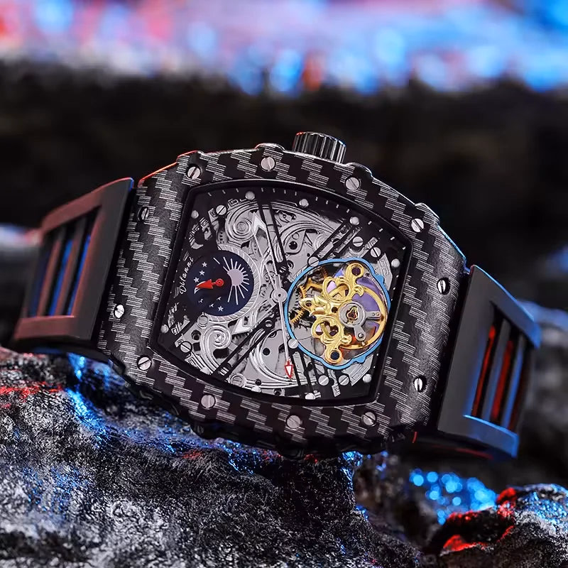 Dulunwe Men's Tourbillon Skeleton Watch — image 7