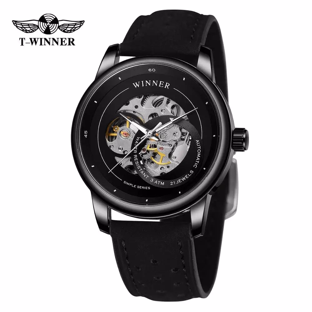 T-WINNER Gold Skeleton Men's Automatic Sport Watch — image 11