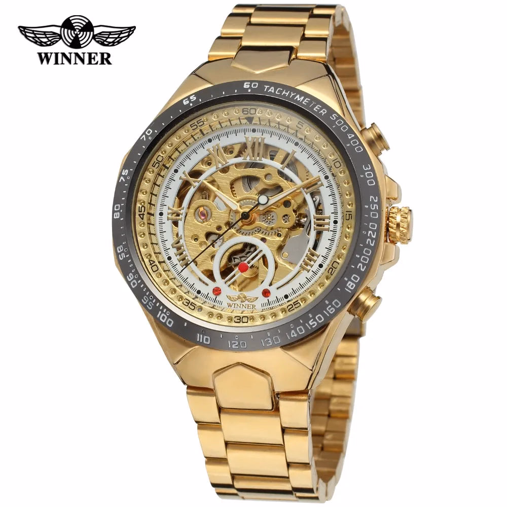 Winner Luxury Gold Black Automatic Men's Watch — image 2