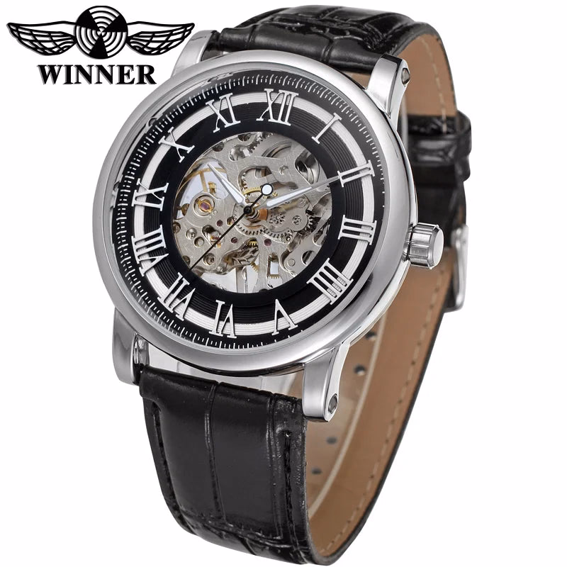 Elegant Men's Rose Gold Skeleton Watch — image 7