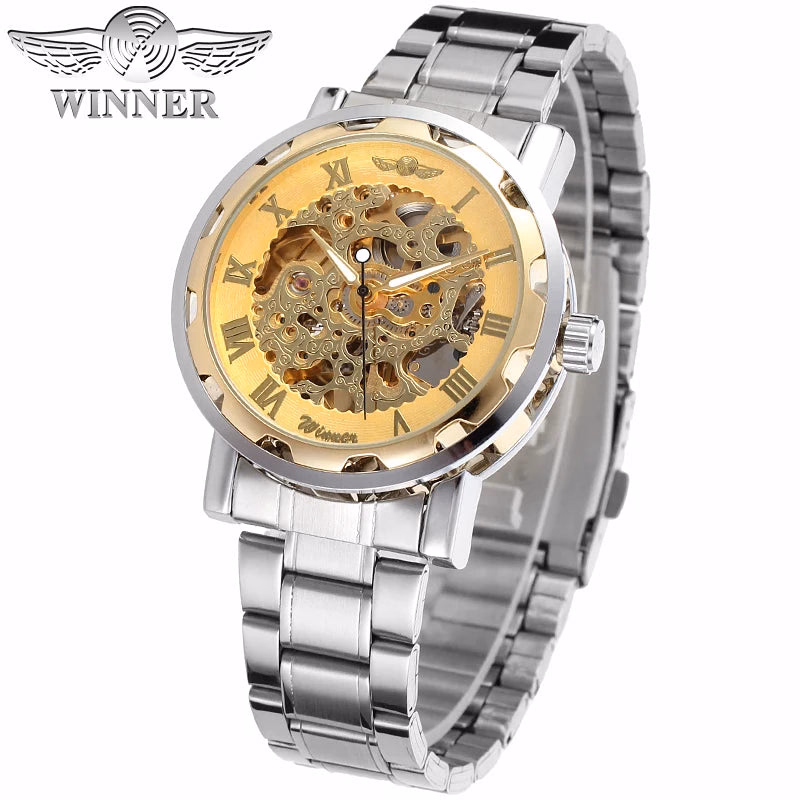 Luxury Gold Skeleton Automatic Watch — image 3