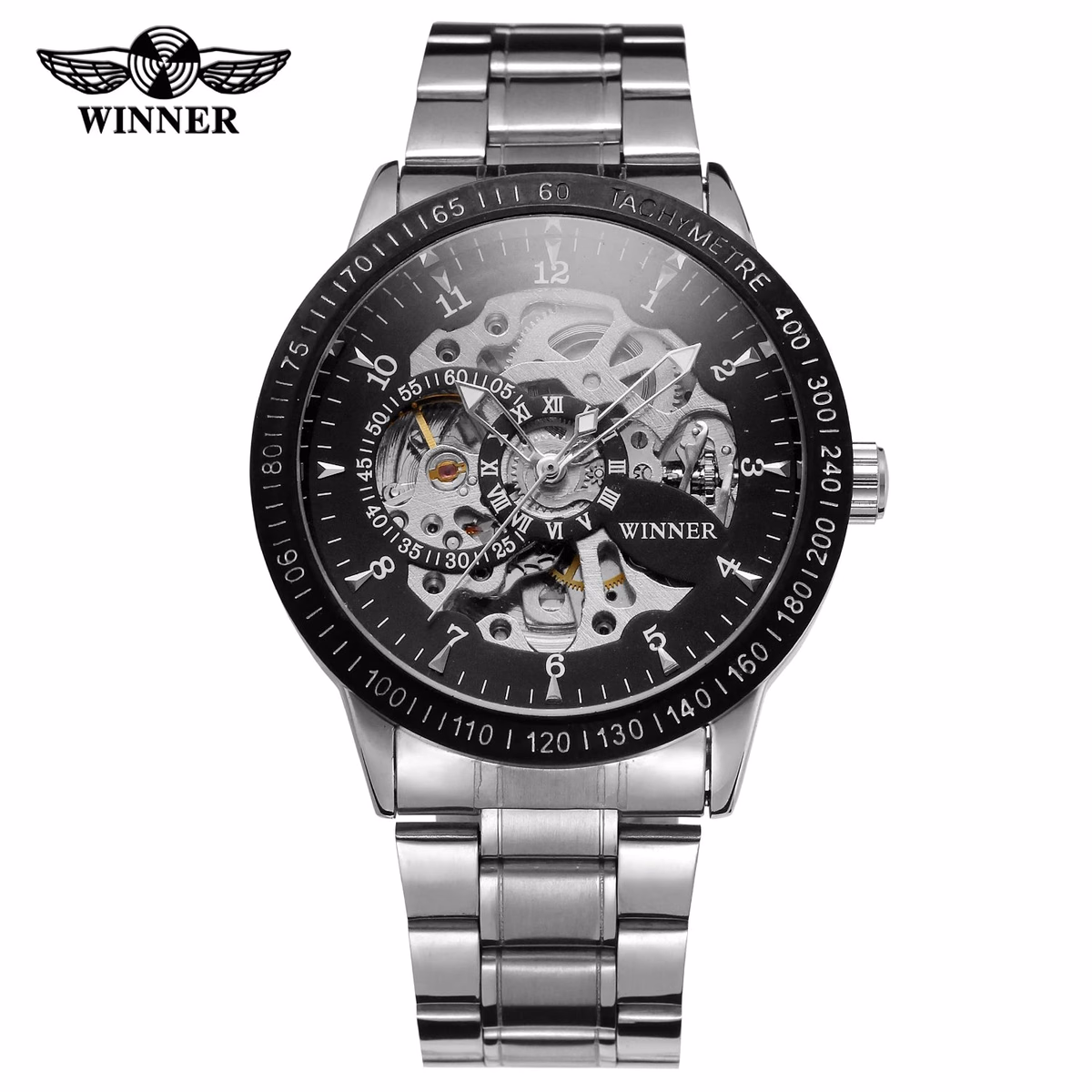 T-winner Automatic Skeleton Steel Men's Watch