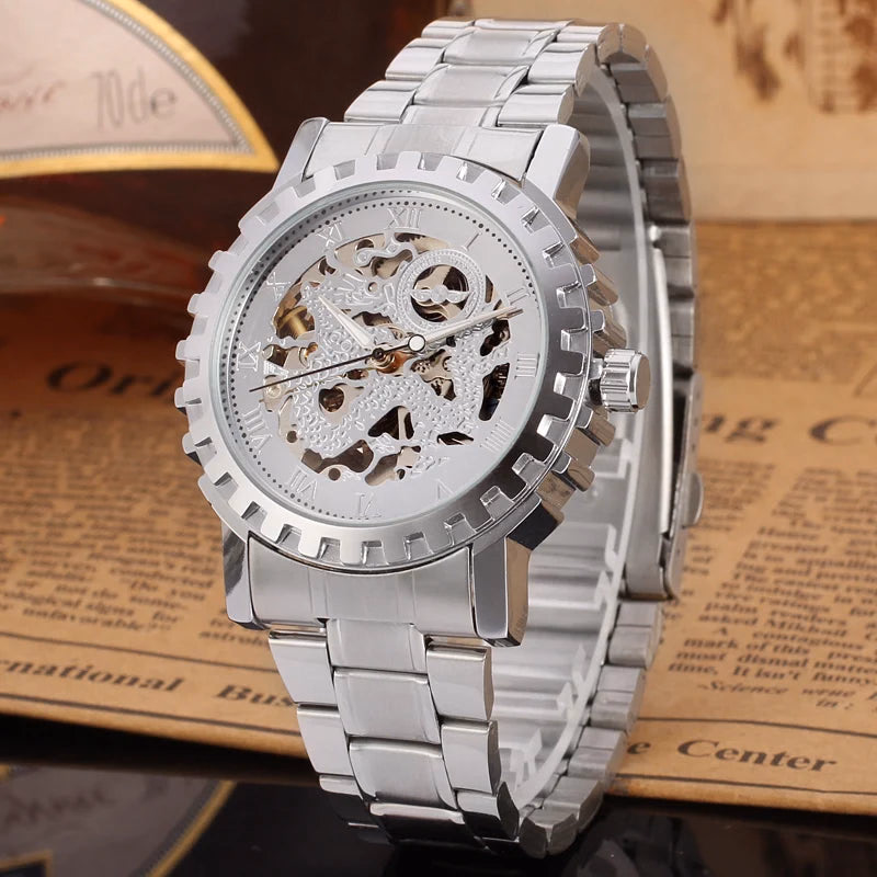 Luxury Gold Skeleton Automatic Watch for Men — image 4