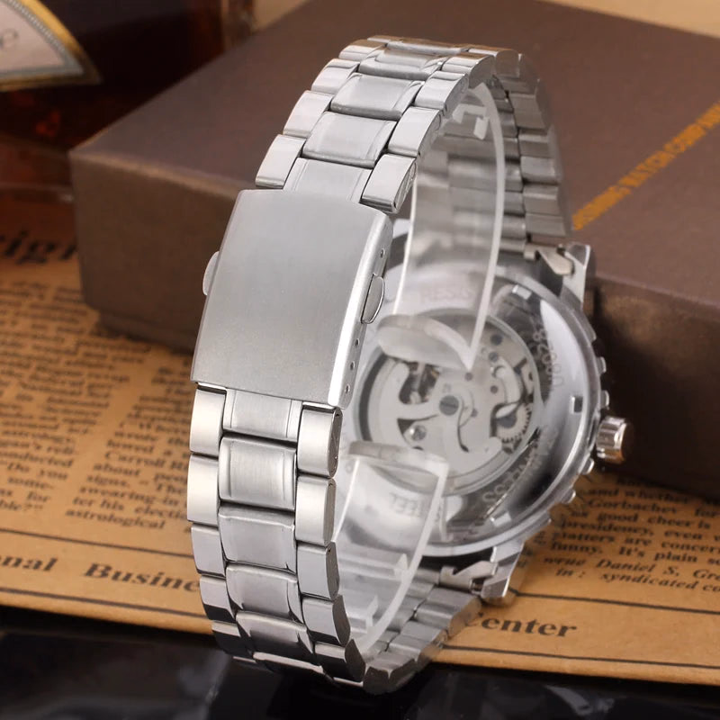 Luxury Gold Skeleton Automatic Watch for Men — image 8