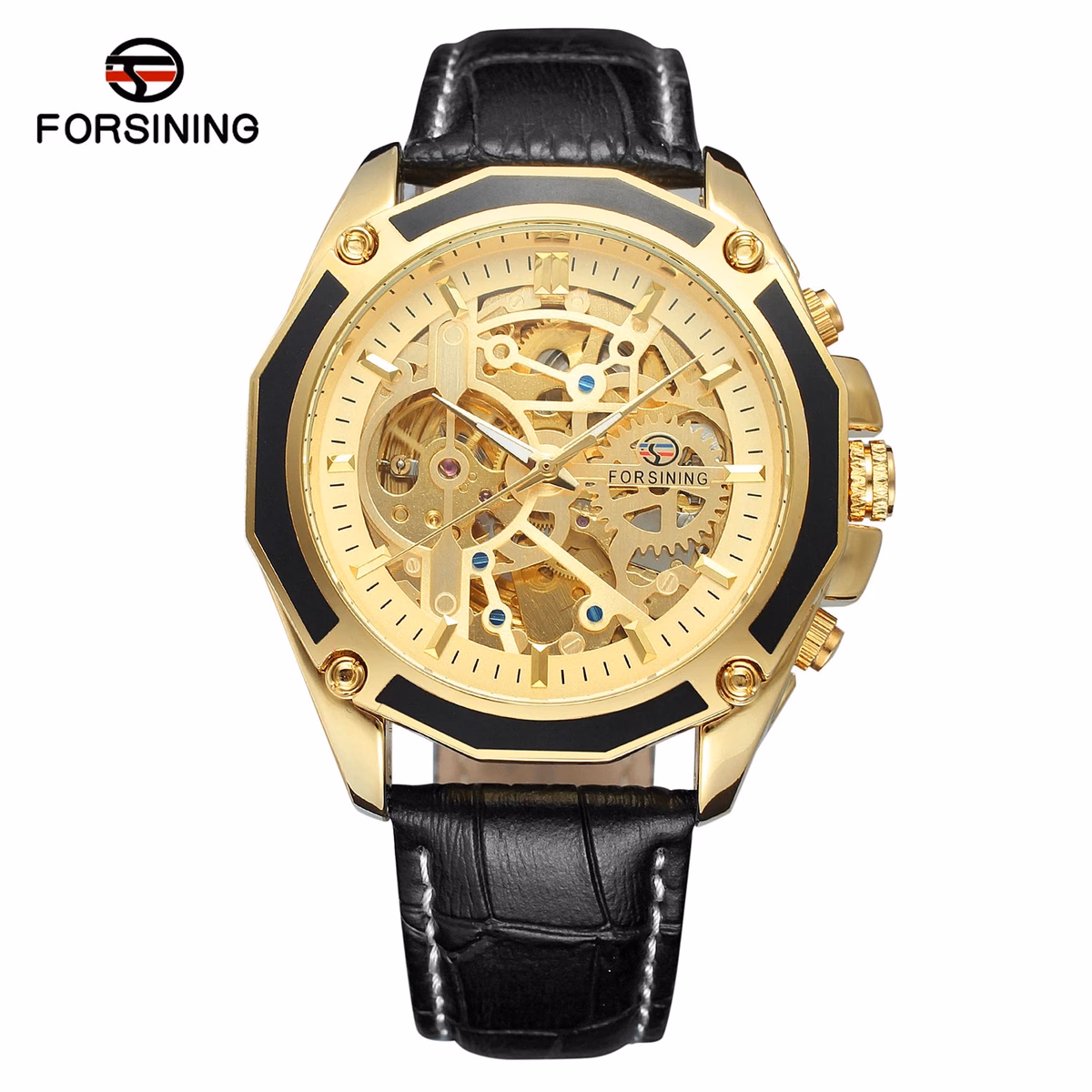 Luxury Skeleton Automatic Leather Watch for Men — image 9
