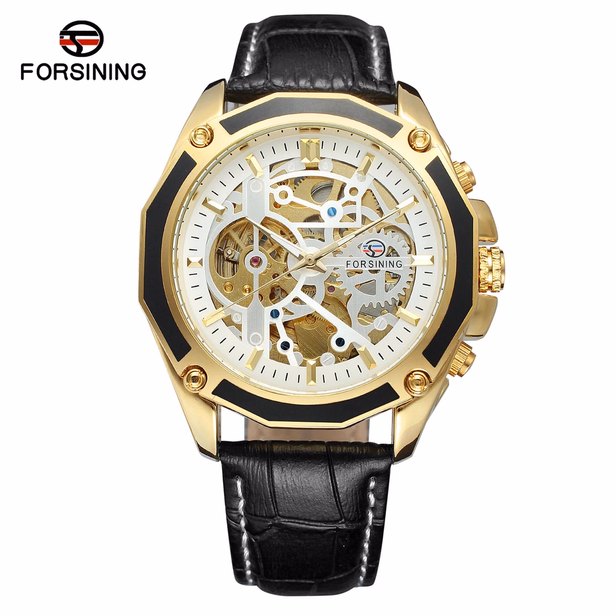 Luxury Skeleton Automatic Leather Watch for Men — image 8